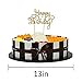 PALASASA Happy Birthday Cake Toppers. Sparkling Gold Glittery Birthday Cupcake Picks. Birthday Party Decorations