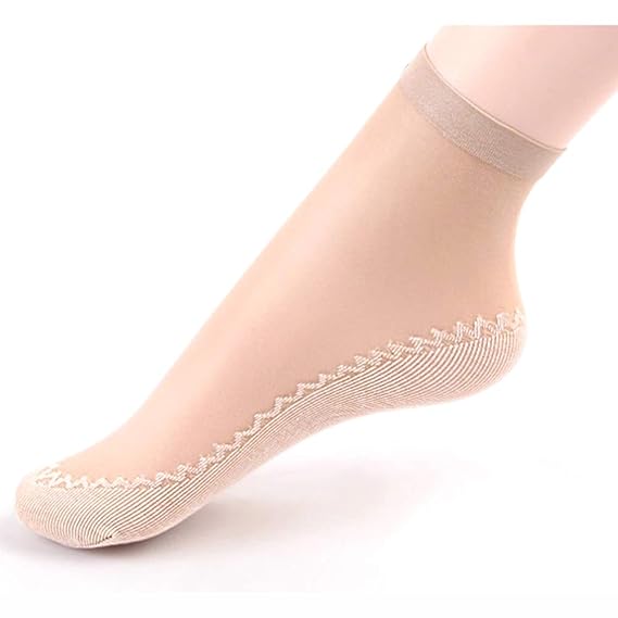 Miss Happy Feet 5 Pairs Sheer Silk Sexy Ankle Stocking Socks For Women