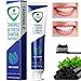 Charcoal Teeth Whitening Toothpaste, Tansmile Natural Activated Charcoal Toothpaste Mint Fluoride Free Toothpaste Bad Breath and Teeth Stains Remover Toothpaste (Pack of 1)