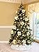 Osiga (Pack of 12) Glitter Poinsettia Christmas Tree Ornaments,Christmas Decorations Flower (Gold)