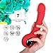G Spot Vibrator Vibrating Dildo Silicone 7 Speeds Clitoris Vagina Stimulator Massager with LED Light of Seven Colors & Ring Handle Sex Toy Adult Toys
