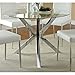 Coaster 120760-CO Vance Contemporary Glass Top Round Dining Table, in Chrome.