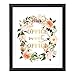 Eleville 8X10 Unframed Office Sweet Office Real Gold Foil and Floral Watercolor Art Print Office Quote Wall Art Home Decor Motivational Inspirational Poster WG115