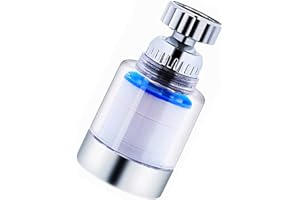 Smile Angel 360 Degree Rotating Water Saving Faucet Filter, Chlorine Reduction, ABS Material, 99.9% Lead, Calcium, Rust, Iron, Sediments Removal