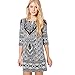 Perman Women Retro Bohemian Totem Floral Print Slim Mini Short Evening Dress