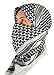 Mato & Hash Military Shemagh Tactical 100% Cotton Scarf Head Wrap - White/Black CA2100-2