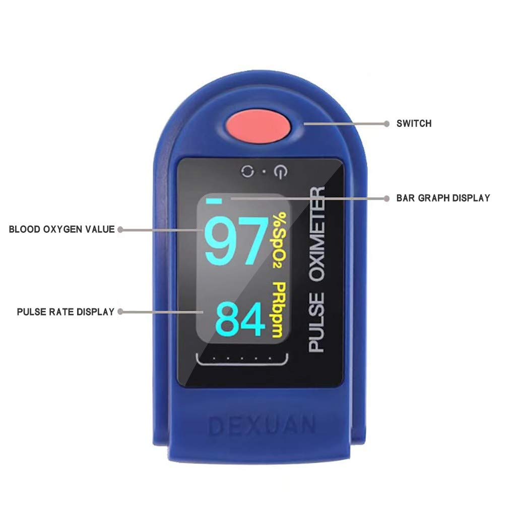 Digital Readings for SpO2 BPM Accurate Results Fingertip Blood Oxygen