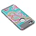 AnnBay iPhone 6 Plus /6s Plus Case 5.5 Inch,High Impact Hard Hybrid Dual Layer Heavy Duty Case Armor Cover with Totem Flower Pattern - Gray