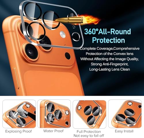FIT IT Kit 2 Películas de Proteção para Lente de Câmera Compatível com iPhone 17 (iPhone 17 Pro)
