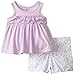 Calvin Klein Baby-Girls Infant Lilac Top with Printed Shorts