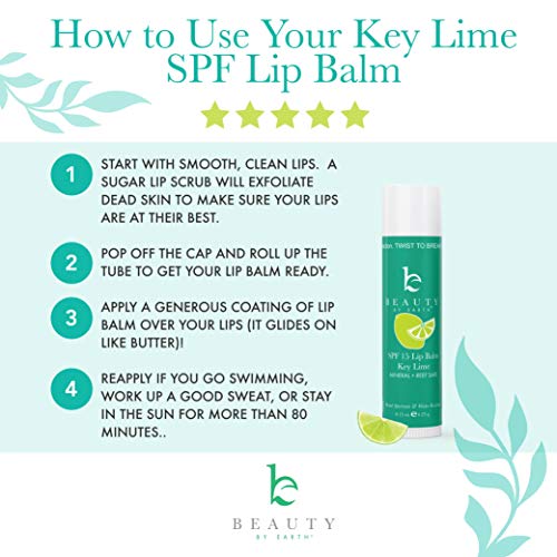 SPF Lip Balm Pack SPF 15 Reef Friendly, Water Resistant Lip Sunscreen