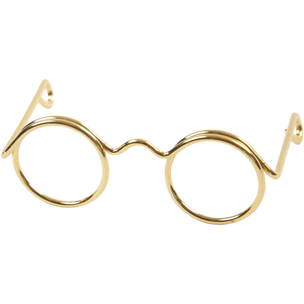 Creativ 100263 Novelty Glasses, W: 35 mm, gold, 10pcs, Metal