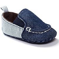 DZT1968 Baby Girl Boy Casual Soft Sole Denim Cloth Shoes Prewalker Sneaker (0~6 Months)