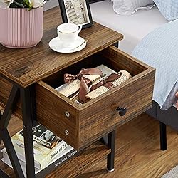 VECELO Side/End Table Nightstand with Drawer