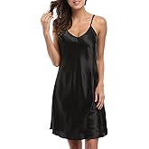 Old-to-new Women's Plus Size Lingerie Robe Sexy Spaghetti Strap Nightgown Satin Sleepwear Chemises Full Slips Nightdress