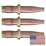 Lot of 3 Smith Style Acetylene Torch Cutting Tips MC12-0, MC12-1, MC12-2