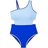 blibean Teen Girls Swimsuits One Piece Bathing Suit with Chest Pads Size 6-15 Years