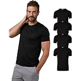 32 Degrees Men's 4 Pack Cool Classic Crewneck T-Shirt, Anti-Odor, Quick Drying, 4-Way Stretch