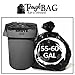 ToughBag 55 Gallon Trash Bags (32 Count) Heavy Duty Trash Bags, Black Garbage Bags, 2.5 Mil - Made in USA