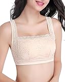 KissLace Women Lace Full Coverage Sports Minimizer Bra Wireless Comfortable Bralette Bandeau Crop Yoga