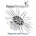 Zippy Gadgets #1 Universal Magnetic Cell Phone Mount - Magnetic Phone Holder - Best for Hands-Free Use, Super Strong Magnet - Car Dashboard Mount, Smartphone Gadget - Desk Accessory (SILVER)