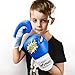 KUYOU Kids Boxing Gloves, Pu Kids Children Cartoon Sparring Boxing Gloves Training for Kids Adults (Blue, Kids (5-12 Years Old))