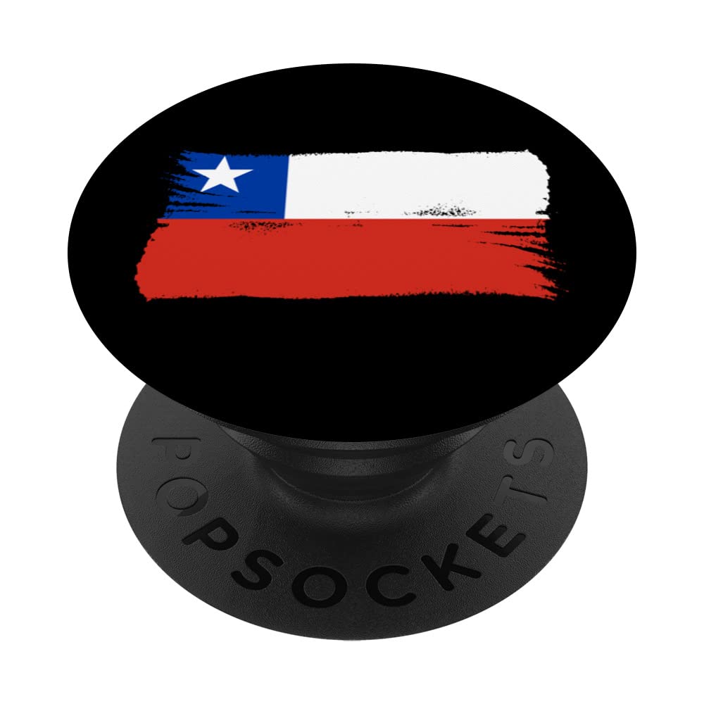 Vintage Brush Style Chillean Flag Chile PopSockets Swappable PopGrip