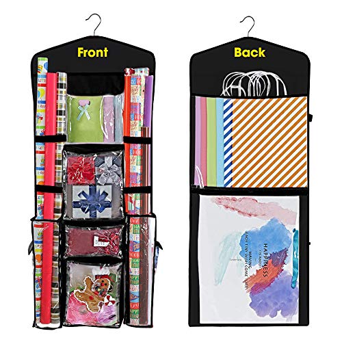ProPik Hanging Double Sided Wrapping Paper Storage Organizer With