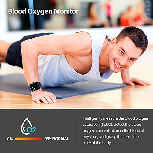 YONMIG-Smart-Watch-169inch-Fitness-Watch-with-14-Sport-Modes-Heart-Rate-Blood-Oxygen-Monitor-Alexa-Built-in-Activity-Tracker-Smartwatch-Health-Watch-for-Men-Women-for-iPhone-Android-Phone