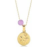 Gelin 14K Solid Gold Zodiac Sign Necklace for Women