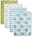 Gerber Baby 4-Pack Flannel Burp Cloth, Yellow Elephant, 20 x 14 US