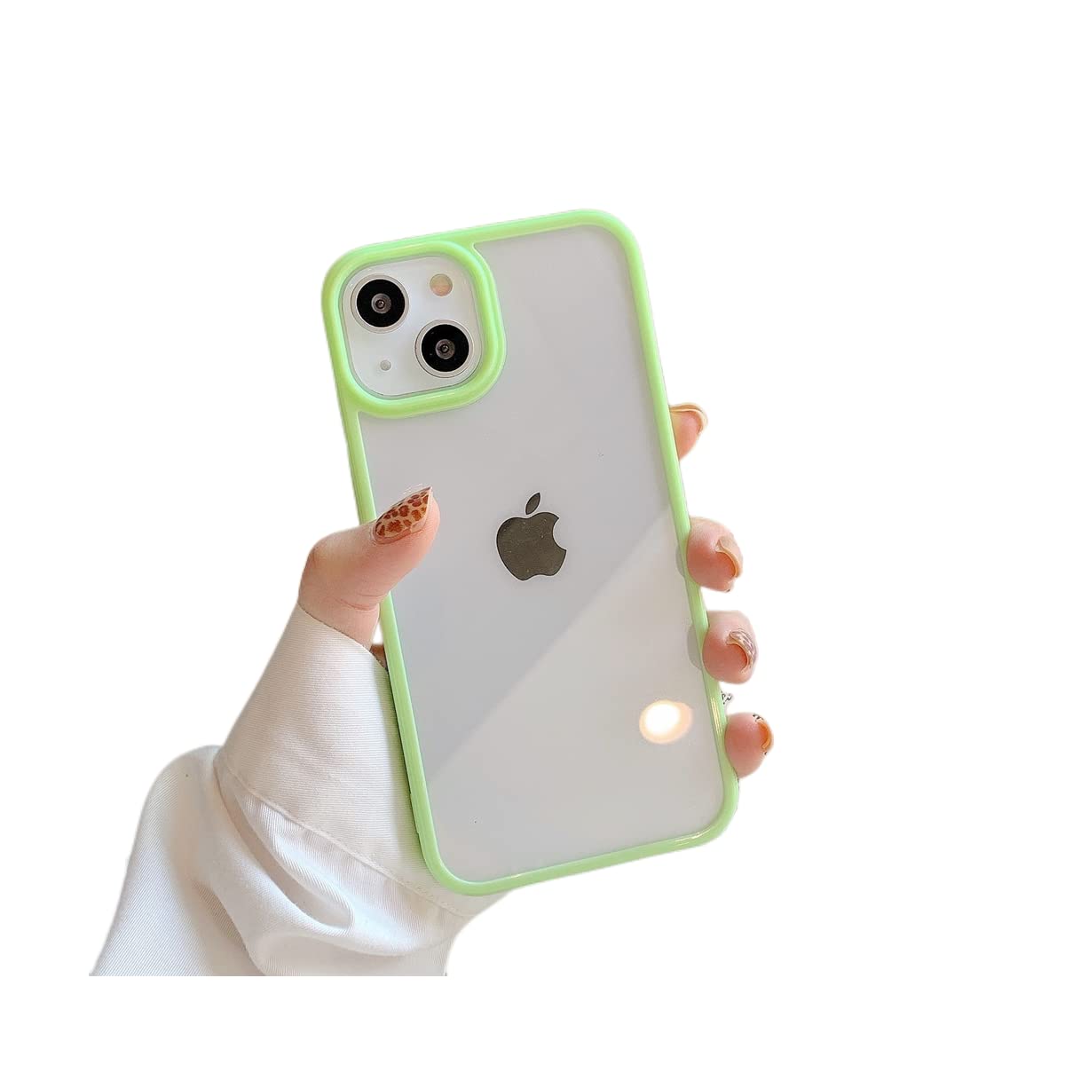Designed for iPhone 14 Plus Case Clear, [Non-Yellowing] [Military Protection] Shockproof Slim Case for iPhone 14 Plus 6.7 Inch (Green)