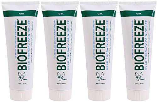 Biofreeze Pain Relieving Gel - 4 Ounce Tube - Pack of 4