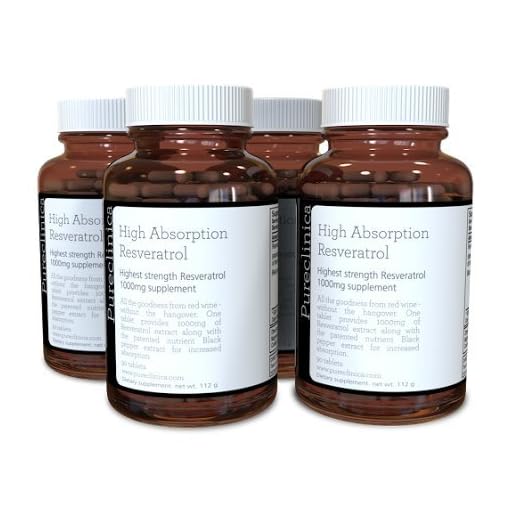 1000mg Resveratrol x 360 tablets (4 bottles each with 90 tablets 12 months supply). 10 x