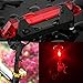SQDeal Rechargeable USB Waterproof Bright Bicycle 5 LED 4 Mode Red Front Tail Warning Light Bike Cycling Safety Rear Flashing Alarm Lamp