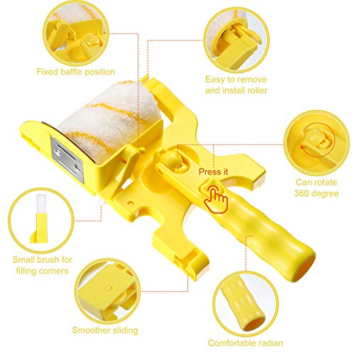 Set of 9 Paint Edger Combo Kit Paint Edger Roller Brush Multifunctional