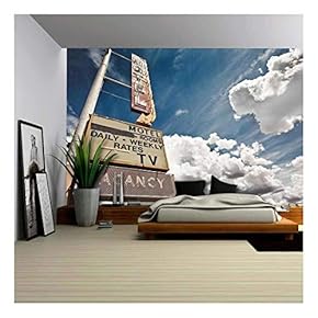 Old Motel Sign on Route 66, USA - Removable Wall Mural | Self-Adhesive Large Wallpaper - 66x96 inches
