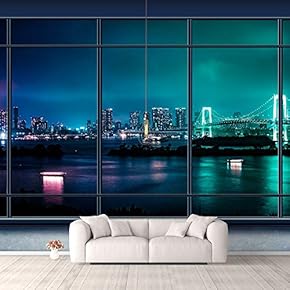 Wall Murals for Bedroom Japanese Style Grid Door View Large Removable Wallpaper Peel and Stick Wall Stickers - 66x96 inches