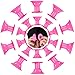 Habibee 20 Packs Pink Magic Hair Rollers No Clip Silicone Curlers Professional Hair Style Tools Accessories No Heat No Damage to Hair
