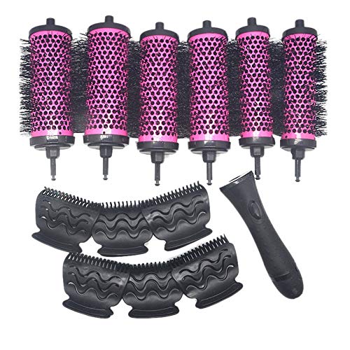 Bearman 6pcs/set 3 Sizes Detachable Handle Hair with Positioning Aluminum Curler Comb Hairdresser