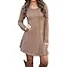 GBSELL Women Ladies Long Sleeve Slim Knitted Sweater Mini Dress Casual Party Evening
