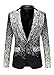 MOGU Men's One Button Blazer Sport Jacket US Size 36(Tag Asian XXL) Gray