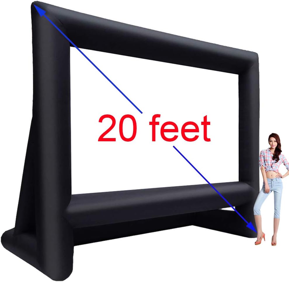 20' Inflatable Outdoor Projector Movie Screen Package with Rope