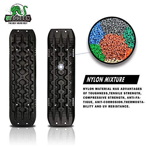 STEGODON Traction Boards Off-Road Recovery Boards Tire Ladder 4WD Traction Mats for Truck,Mud,Snow,Sand(Black) - Image 3