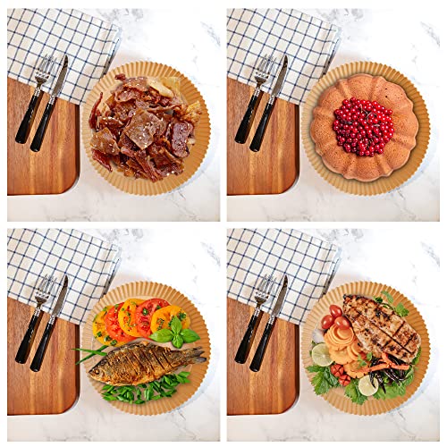 FloatingMekong Air Fryer Parchment Sheets 8"9.5", 58qt 100pc Round