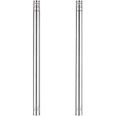 HOME COMPOSER 1FT Stainless Steel Extension Rods for 1 Inch Diameter Silver Curtain Rod Kit - Easy to Install for Extending C