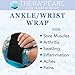 THERA°PEARL Ankle/Wrist Wrap, Reusable Hot Cold Therapy Pack with Gel Beads, Best Ice Pack for Wrist and Ankle Sprain, Flexible Hot and Cold Compress for Pain Relief, Sports Injuries, and Swelling, Blue (14073)