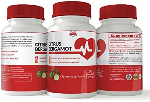 Logic Nutra Bergamot Cholesterol Support Capsules 1000 mg per Serving (2) – Maintain Balanced and Healthy Cholesterol Levels to Aid Heart and Cardiovascular Health – Vegan – 60 Capsules