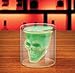 Amzdeal Wine Glass Skull Head Stemless Wine Glass Whisky Glass Set of 6 Shot Glass 2.5oz (75ml)Transparent Crystal Wine Glasses, Drink Vodka / Whisky/ Cocktail Beer Glass Valentine's Day Gifts