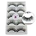 3D Mink False Eyelash LASGOOS Degisn Luxurious Natural Messy Volume Fluffy Long Hot Fake Eyelashes 5 Pairs/Box A11-5